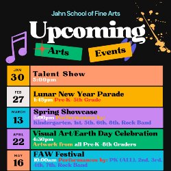 Arts events dates